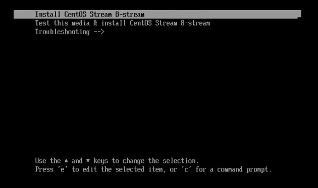 Install CentOS 8 Stream (Minimal Server)